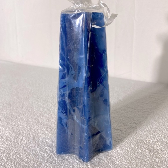 Vintage Blue Fathers Day Candle With Pewter Train Treasure Inside Candle - Picture 11 of 12